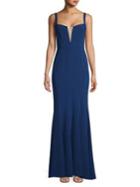 H Halston Floor-length Trumpet Gown