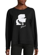 Karl Lagerfeld Paris Signature Logo Sweatshirt