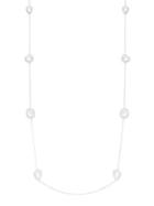 Nadri Sterling Silver Mother-of-pearl And Cubic Zirconia Scatter Necklace