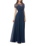 Js Collections Roundneck Embellished Gown