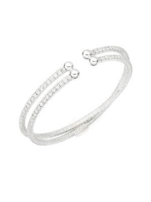 Design Lab Two-row Rhinestone Twisted Cuff