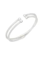 Design Lab Two-row Rhinestone Twisted Cuff