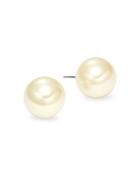Miriam Haskell Basic Pearls 14mm Pearl Stud Earrings