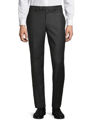 Lauren Ralph Lauren Flat-front Herringbone Stretch Pants