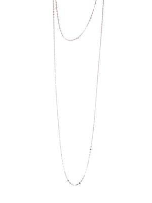 Lord & Taylor 925 Sterling Silver Double Layer Chain Link Necklace
