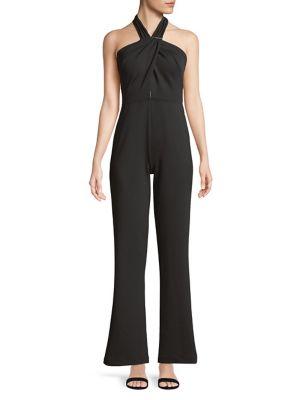 Nicole Bakti Flared Halter Jumpsuit