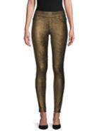 Michael Michael Kors Foil Pull-on Cotton-blend Leggings