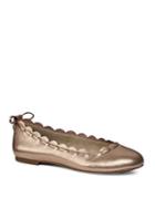 Jack Rogers Lucie Scalloped Leather Flats