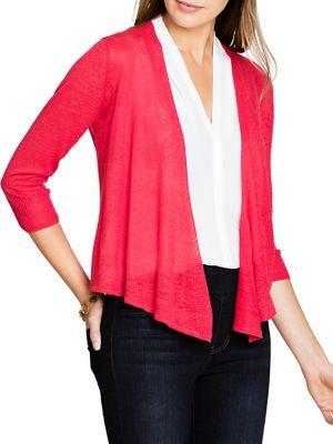 Nic+zoe Quarter-sleeve Open-front Cardigan