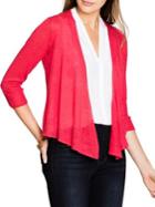 Nic+zoe Quarter-sleeve Open-front Cardigan