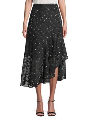 Highline Collective Dotted Asymmetric Midi Skirt