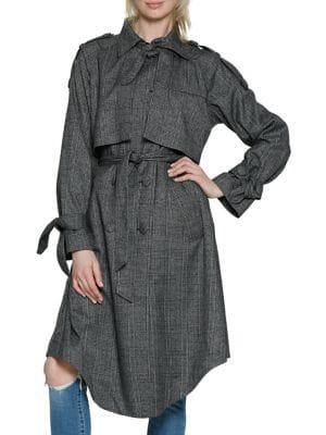 Walter Baker Neilson Plaid Trench Coat