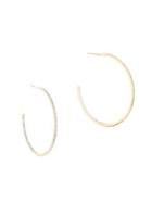 Adina Reyter 14k Yellow Gold And Diamond Large Pave Hoop Earrings