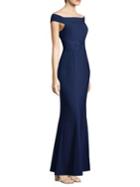 Laundry By Shelli Segal Matte Crepe Mermaid Gown