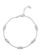 Lord & Taylor Sterling Silver & Crystal Ball Station Beaded Bracelet