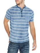 Buffalo David Bitton Striped Short-sleeve Henley Tee