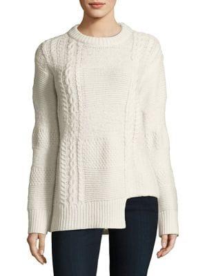 Calvin Klein Jeans Notch-hem Cable-knit Sweater