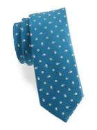 Black Brown Contrast Flower Slim Silk Tie