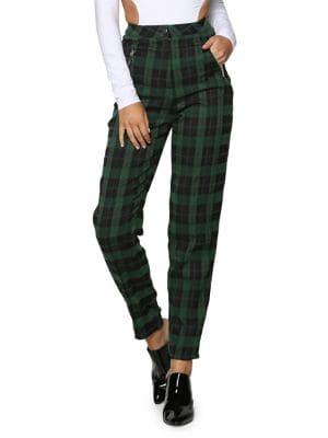 Tiger Mist Clueless Plaid High Waist Cotton Pants