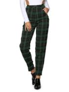 Tiger Mist Clueless Plaid High Waist Cotton Pants
