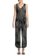 H Halston Sleeveless Tulip-hem Jumpsuit