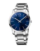Calvin Klein Mens Swiss City Stainless Steel Bracelet Watch