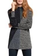 Nic+zoe Chilled Angle Colorblock Cotton-blend Sweater