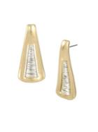 Robert Lee Morris Spun Metal Triangular Wire-wrapped Earrings