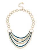Robert Lee Morris Collection Patina And Gold Sculptural Frontal Necklace