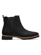 Toms Water Resistant Leather Cleo Lug Sole Boots