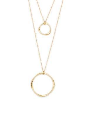 Design Lab Two-row Gold Circle Necklace