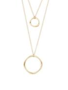 Design Lab Two-row Gold Circle Necklace