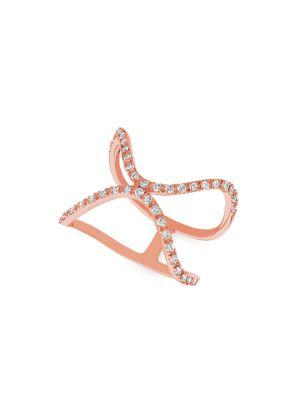 Morris & David 14k Rose Gold & 0.42 Tcw Diamond Ring