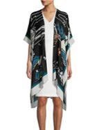 Laundry By Shelli Segal Printed Open-front Kimono