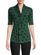 Premise Polka-dot Knot-neck Top