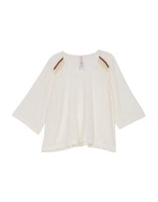 Seven7 Plus Skimmer Fringe Top