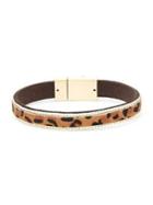 Design Lab Goldtone & Faux Fur-trim Bracelet