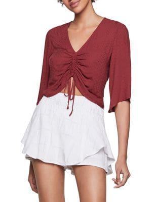 Bcbgeneration Zigzag Drawstring Top
