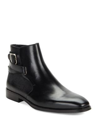 Karl Lagerfeld Paris Leather Zipped Booties