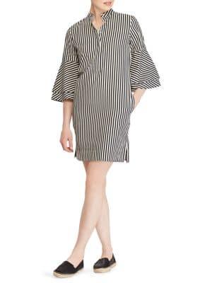 Lauren Ralph Lauren Ruffle-sleeve Stripe Shift Dress