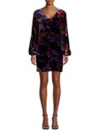 Trina Turk Eclair Floral Velvet Shift Dress