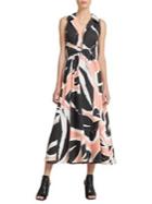 Donna Karan Printed Cotton Midi Dress