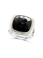 Effy Black Onyx, 18k Yellow Gold And Sterling Silver Statement Ring