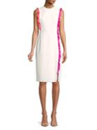 Black Halo Whitley Ruffled Sheath Dress