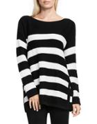 Vince Camuto Striped Cotton-blend Pullover