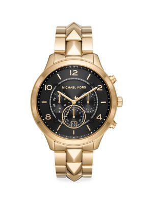 Michael Kors Runway Mercer Goldtone Stainless Steel Bracelet Chronograph Watch