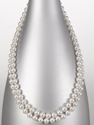 Majorica 8mm White Pearl Endless Strand Necklace