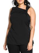 City Chic Plus Twist Neck Top
