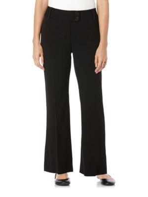 Rafaella Petite Curvy-fit Gabardine Bootcut Trousers