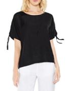 Vince Camuto Drop Shoulder Lace-up Sleeves Tee
